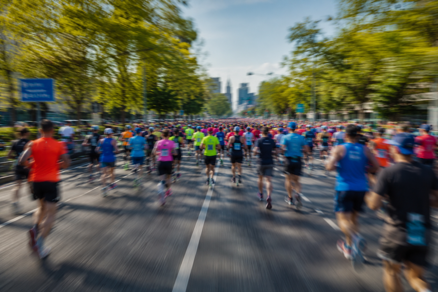 Runners at a UK road race